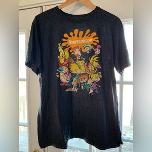 Nickelodeon Rewind by Fifth Sun- Mens size XL, gray short sleeved tee.